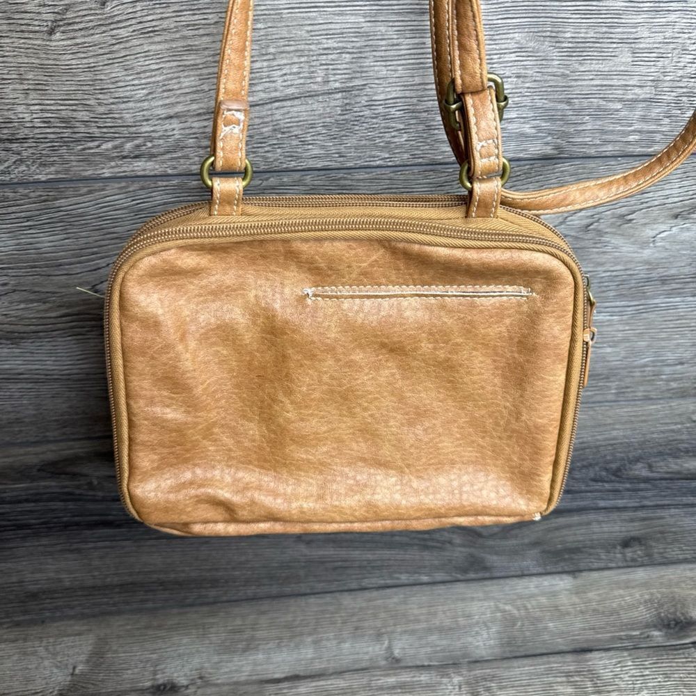 MultiSac Zippy Triple Compartment Purse Brown - Picture 2 of 5
